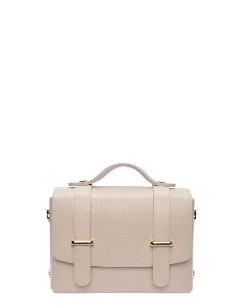SS26 LV 192 beigefarbene Lederhandtasche - 13x19x6,5 cm
