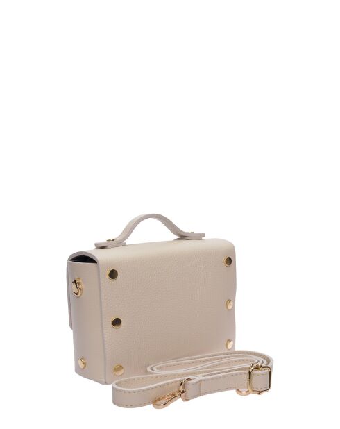 SS26 LV 192 beigefarbene Lederhandtasche - 13x19x6,5 cm
