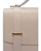 SS26 LV 192 beigefarbene Lederhandtasche - 13x19x6,5 cm