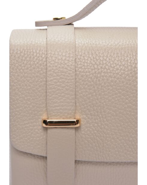 SS26 LV 192 beigefarbene Lederhandtasche - 13x19x6,5 cm
