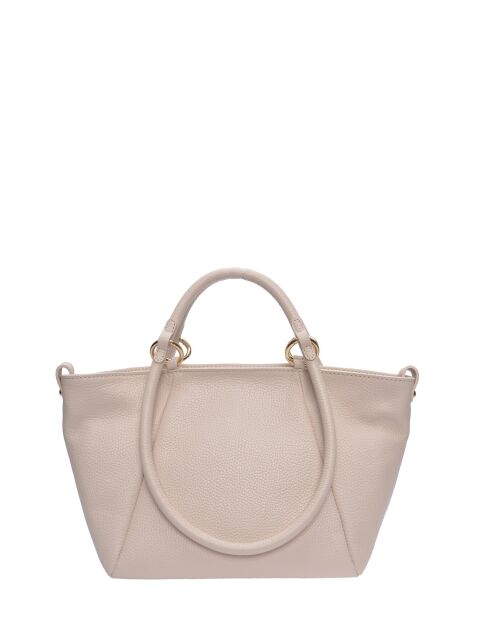 SS26 RM 151T beigefarbene Lederhandtasche - 21x27x9,5 cm
