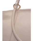 SS26 RM 151T beigefarbene Lederhandtasche - 21x27x9,5 cm