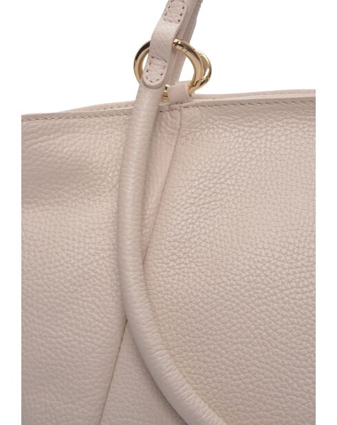 SS26 RM 151T beigefarbene Lederhandtasche - 21x27x9,5 cm