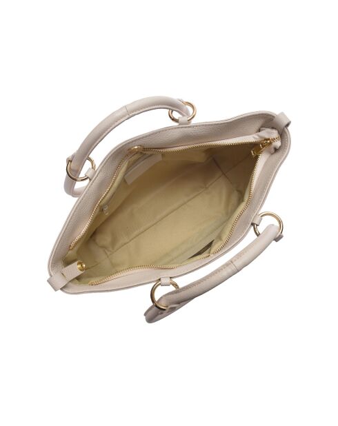 SS26 RM 151T beigefarbene Lederhandtasche - 21x27x9,5 cm