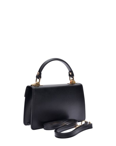 SS26 RM 3164 schwarze Lederhandtasche - 12x20x6 cm