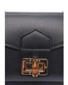 SS26 RM 3164 schwarze Lederhandtasche - 12x20x6 cm