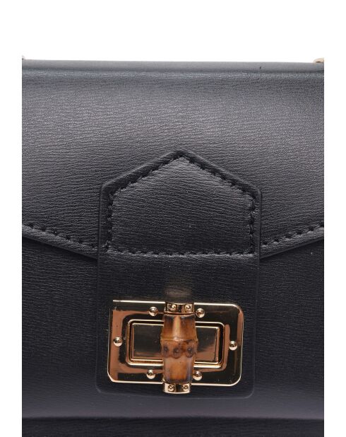 SS26 RM 3164 schwarze Lederhandtasche - 12x20x6 cm
