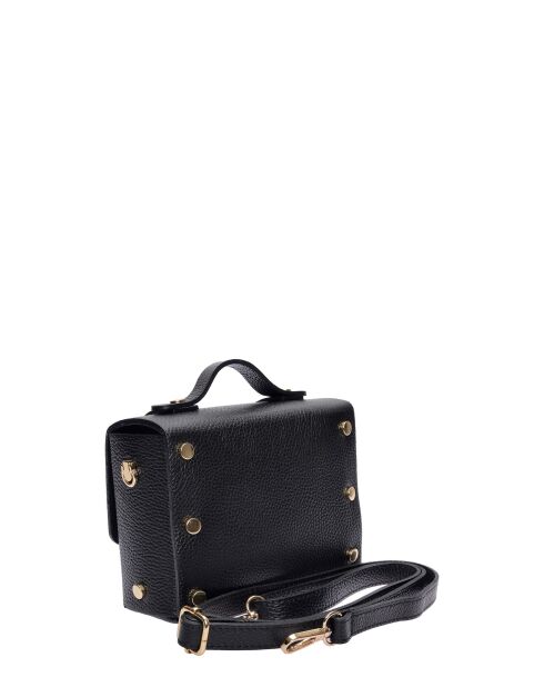 SS26 LV 192 schwarze Lederhandtasche - 13x19x6,5 cm