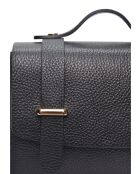 SS26 LV 192 schwarze Lederhandtasche - 13x19x6,5 cm