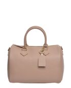 SS26 RM 1897 Handtasche aus puderfarbenem Leder - 22x31x19 cm