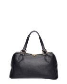 SS26 RM 1007T zwarte leren handtas - 14x30x13 cm