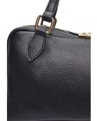 SS26 RM 1007T zwarte leren handtas - 14x30x13 cm