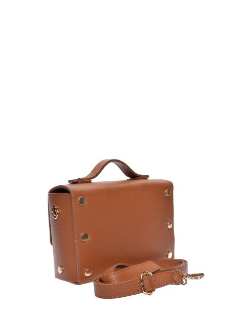 SS26 LV 192 Handtasche aus cognacfarbenem Leder - 13x19x6,5 cm