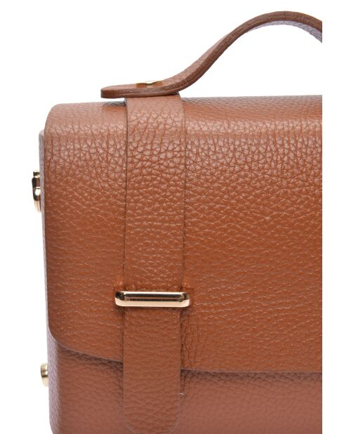 SS26 LV 192 Handtasche aus cognacfarbenem Leder - 13x19x6,5 cm