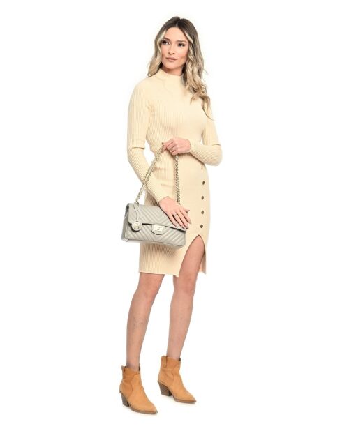 SS26 RM 2213 grijze leren schoudertas - 16x27,5x7,5 cm