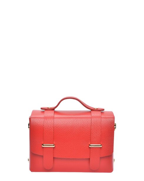 SS26 LV 192 rote Lederhandtasche - 13x19x6,5 cm