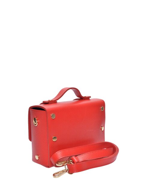 SS26 LV 192 rote Lederhandtasche - 13x19x6,5 cm
