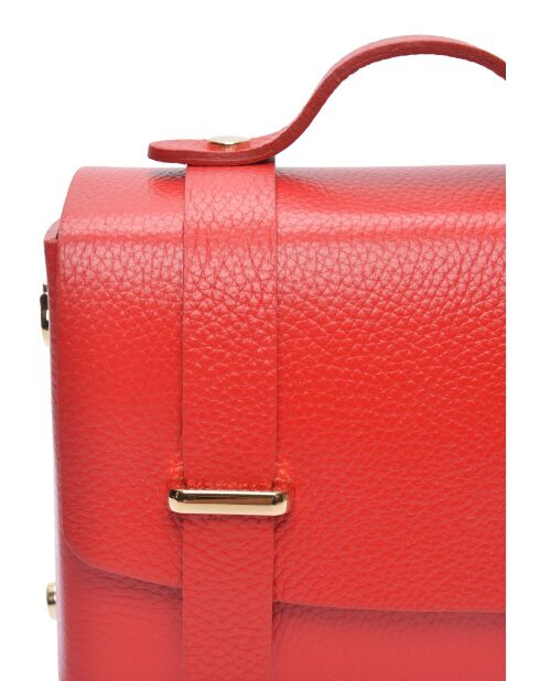 SS26 LV 192 rote Lederhandtasche - 13x19x6,5 cm