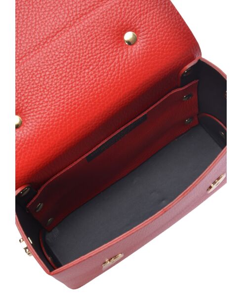 SS26 LV 192 rote Lederhandtasche - 13x19x6,5 cm