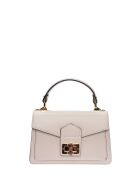 SS26 RM 3164 beigefarbene Lederhandtasche - 12x20x6 cm