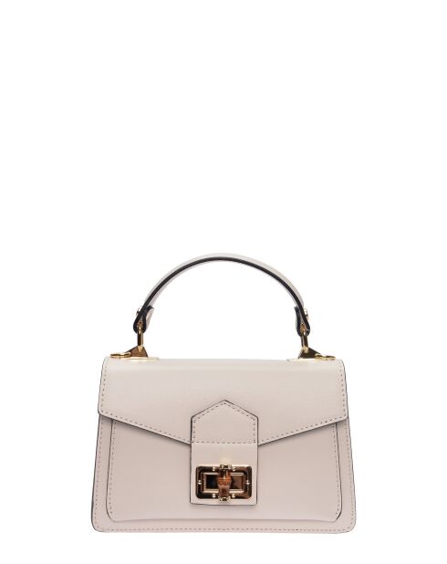 SS26 RM 3164 beige leren handtas - 12x20x6 cm