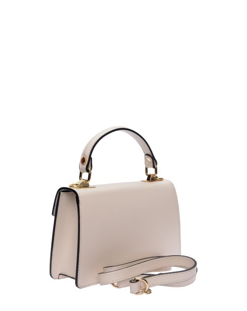 SS26 RM 3164 beige leren handtas - 12x20x6 cm