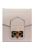 SS26 RM 3164 beigefarbene Lederhandtasche - 12x20x6 cm