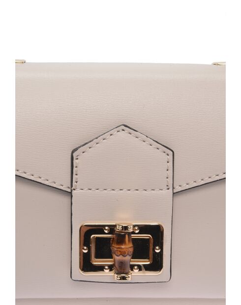 SS26 RM 3164 beige leren handtas - 12x20x6 cm