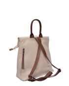 Mochila SS26 LV 128 de piel beige/marrón - 31x34x10 cm
