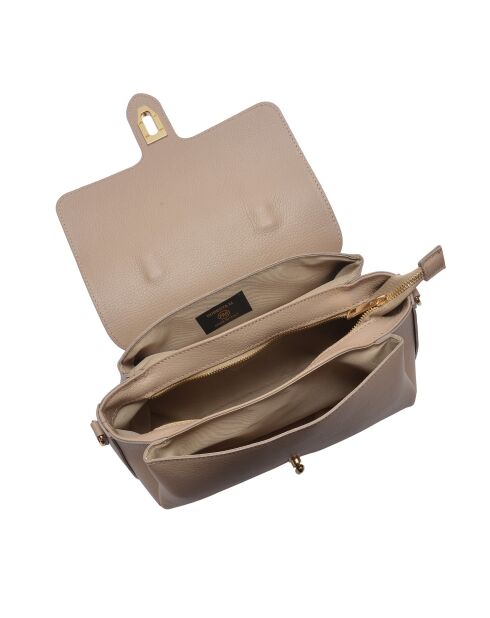 SS26 RM 149T modderleren handtas - 19x29x11 cm