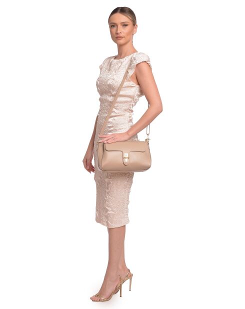SS26 RM 149T modderleren handtas - 19x29x11 cm
