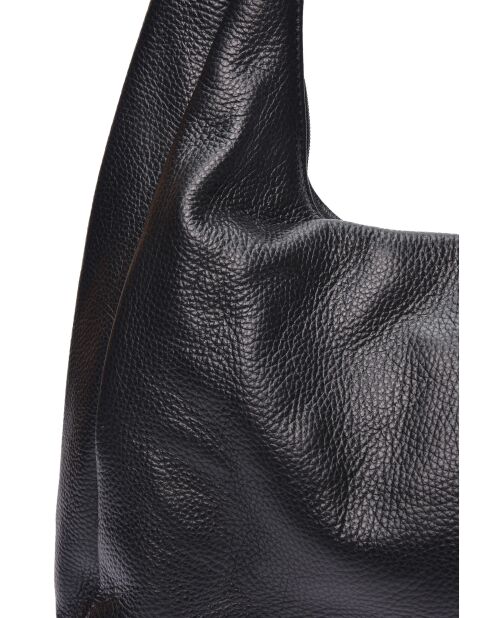 Sac hobo en cuir SS26 RM 144 noir - 24x41.5x10.5 cm