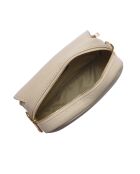 SS26 LV 130 Schultertasche aus beigem Leder - 17x22x7 cm