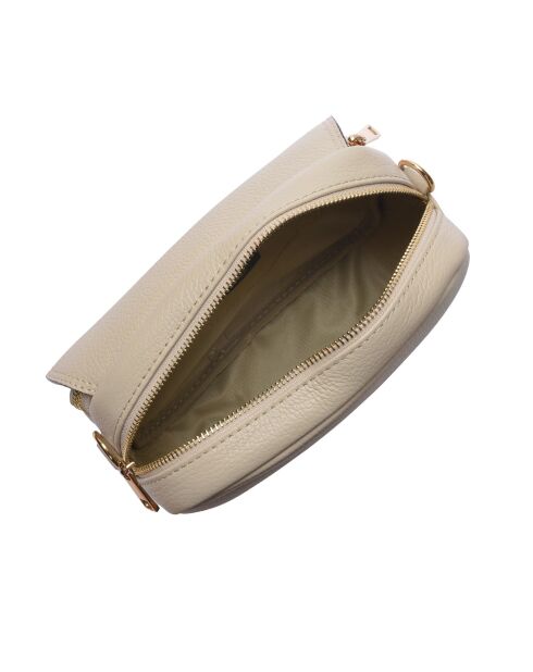 SS26 LV 130 Schultertasche aus beigem Leder - 17x22x7 cm