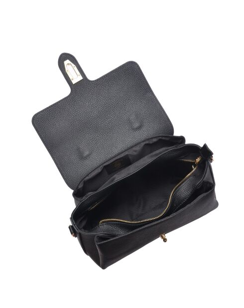 SS26 RM 149T schwarze Lederhandtasche - 19x29x11 cm