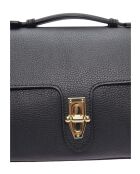 SS26 RM 149T schwarze Lederhandtasche - 19x29x11 cm