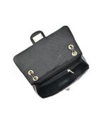 SS26 RM 2213 zwarte leren schoudertas - 16x27,5x7,5 cm