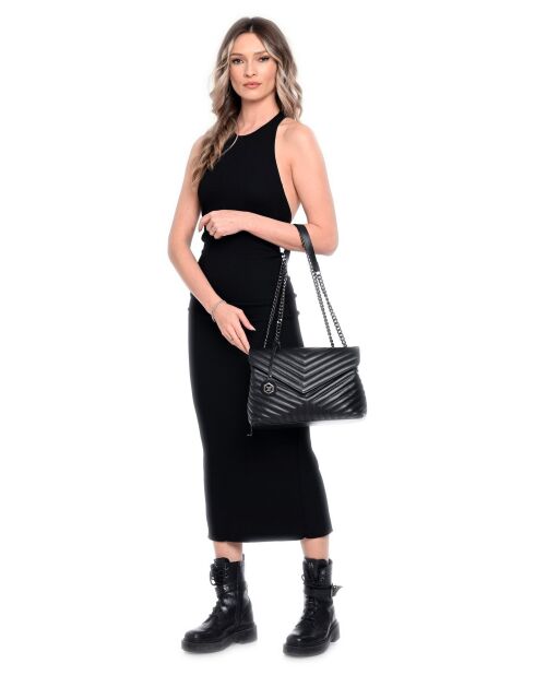 Sac bandoulière en cuir SS26 LV 2183 noir - 23x34x10 cm