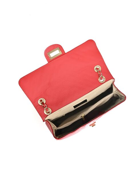 SS26 RM 2213 rote Schultertasche aus Leder - 16x27,5x7,5 cm
