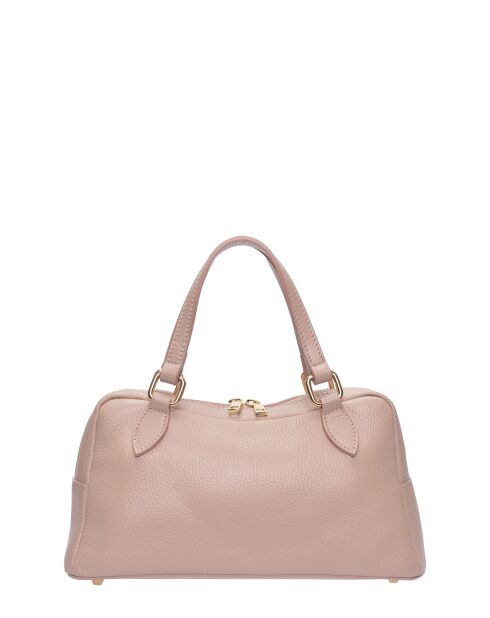 SS26 RM 1007T Handtasche aus puderfarbenem Leder - 14x30x13 cm