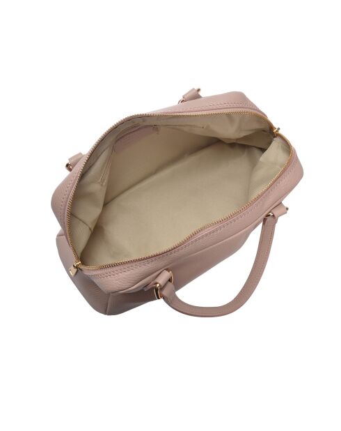 SS26 RM 1007T Handtasche aus puderfarbenem Leder - 14x30x13 cm