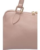 SS26 RM 1007T Handtasche aus puderfarbenem Leder - 14x30x13 cm