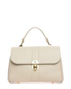 SS26 RM 1954T beigefarbene Lederhandtasche - 17x24x9,5 cm