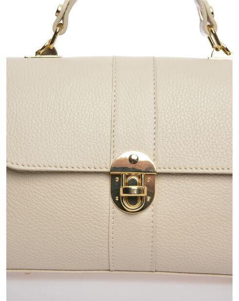 SS26 RM 1954T beigefarbene Lederhandtasche - 17x24x9,5 cm