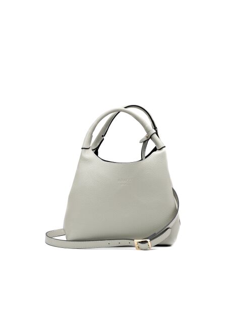 Sac à main en cuir Lola gris clair - 21x20.5x14.5cm