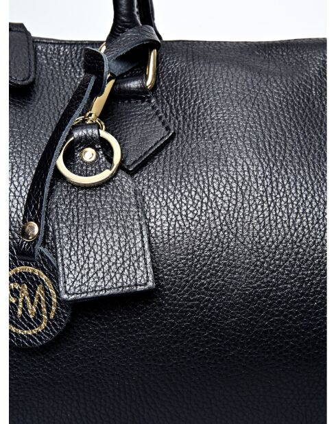 SS26 RM 1897 schwarze Lederhandtasche - 22x31x19 cm
