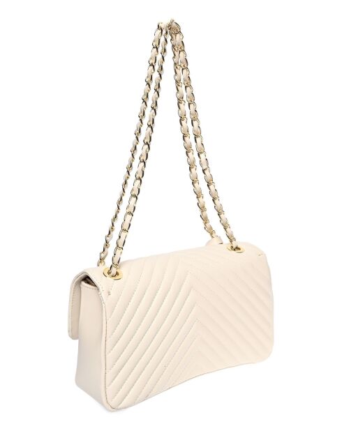 SS26 RM 2213 beige leren schoudertas - 16x27,5x7,5 cm