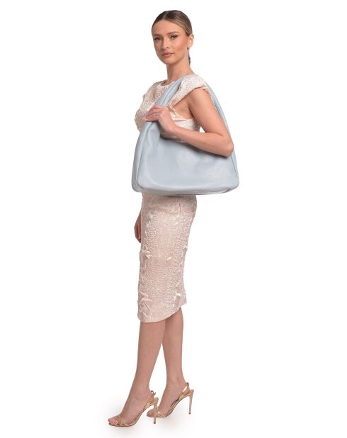Sac hobo en cuir SS26 RM 144 céleste - 24x41.5x10.5 cm
