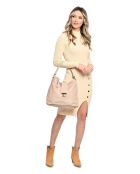 Sac à poignée supérieure en cuir SS26 RM 1591 poudre - 31x36x16 cm