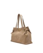 Vera Suede Schultertasche aus taupefarbenem Leder - 28x25x15cm